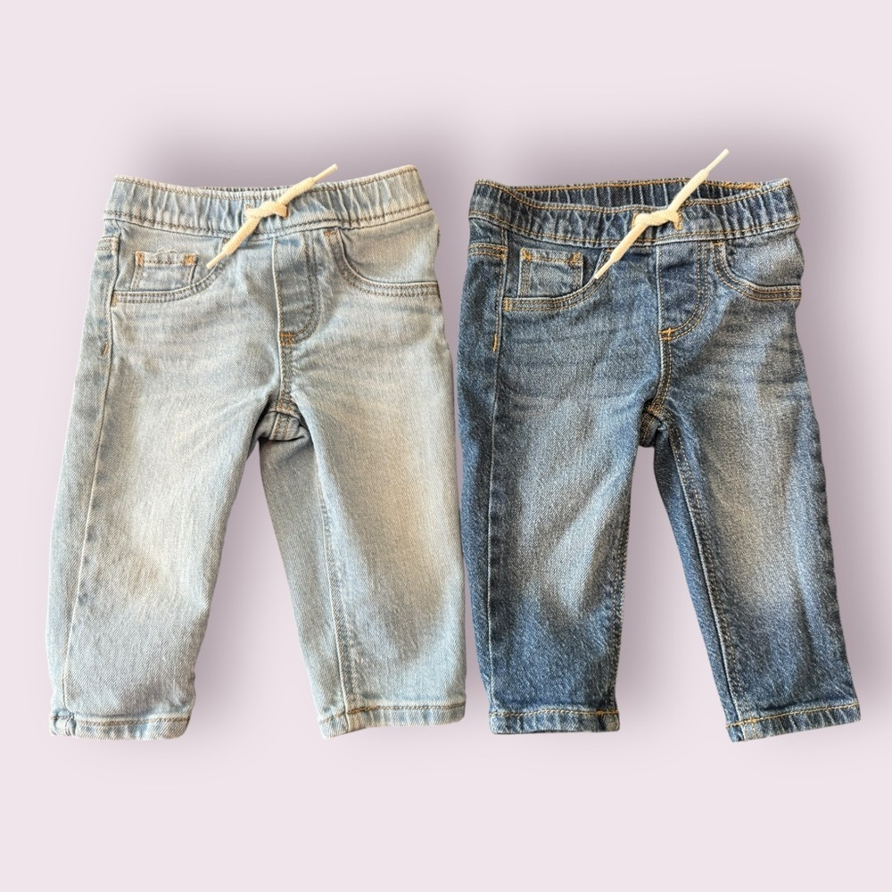 Old Navy Baby Denim Jogger Jeans 2-Pack Size 6–12 Months